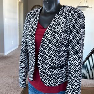Michel blazer size large color Black and white